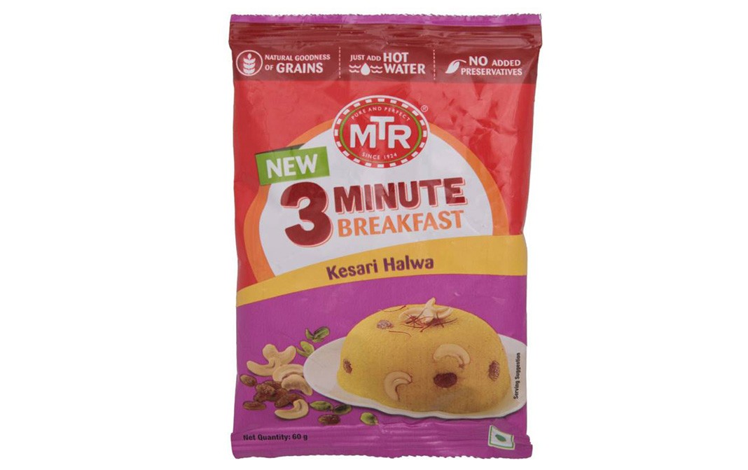 MTR Kesar Halwa - 3 Minute Breakfast   Pack  60 grams